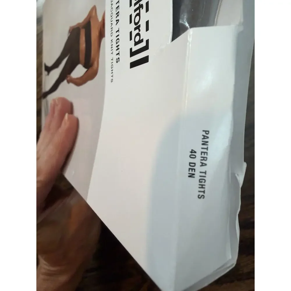 Wolford Pantera Tights Animal Jacqurd Knit Tights M Black $70 NIB
